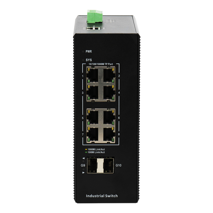 BDCOM 8 Port Gigabit Industrial Switch With 2 SFP - Managed-BDCOM-IS200-2S8T BDCOM