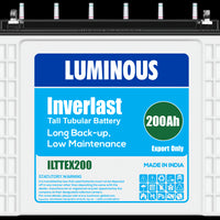 Luminous - Inverlast, 12V - 200Ah Tubular Battery
