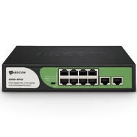 BDCOM 8-Port Gigabit PoE Switch (8-Port PoE + 2-Port Gigabit RJ45) 90W PoE Budget-BDCOM-S1500-8P2G
