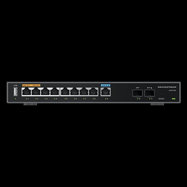 Grandstream GWN7003 Firewall VPN Router: 9-Port Gigabit, PoE, SFP. Ideal for Small to Medium Businesses.
