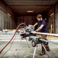 Metabo KSU 401 Mitre Saw Stand - Foldable & Mobile. Heavy Duty Stand with Adjustable Workpiece Support