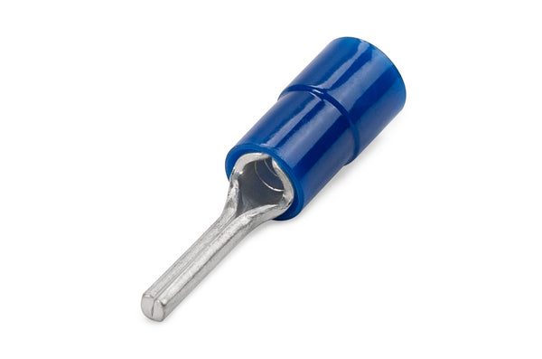 HellermannTyton Pre-Insulated Pin Terminal - Blue, 10mm - Electrical Wire Connector