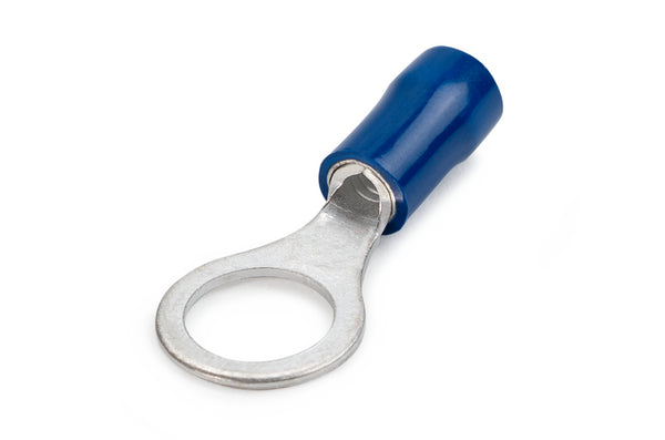 Blue Preinsulated Ring Terminal, 8.0mm - Electrical Connector for Secure Wiring