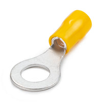 HellermannTyton Yellow Ring Terminal: 5.0mm Pre-Insulated Electrical Connector - Secure Wire Connection