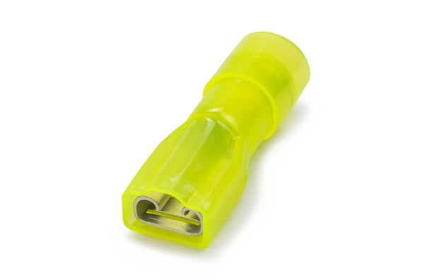 HellermannTyton Yellow Male Disconnect Terminal 6.35mm - Pre-Insulated Electrical Connector
