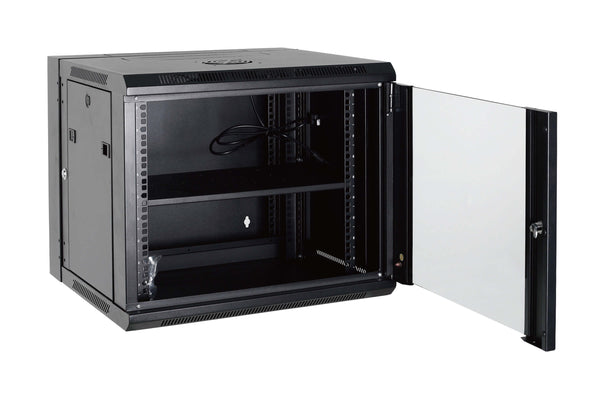 Acconet 9U Unassembled Fixed Wall Mount Swing Box 450mm