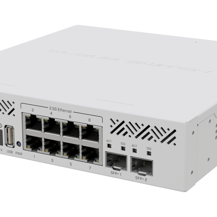 MikroTik CRS310-8G+2S+IN 8 Port 2.5Gbe Cloud Router Switch with SFP+-MT-RBCRS310-8G+2S+IN