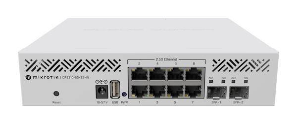 MikroTik CRS310-8G+2S+IN 8 Port 2.5Gbe Cloud Router Switch with SFP+-MT-RBCRS310-8G+2S+IN