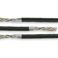 Acconet CAT6 UV Outdoor Ethernet Cable 100m Black Solid Core SF/TP Pull Box | CAT6U-100-SC