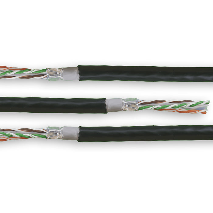 Acconet CAT6 UV Outdoor Ethernet Cable 100m Black CCA SF/TP Pull Box| CAT6-100-U