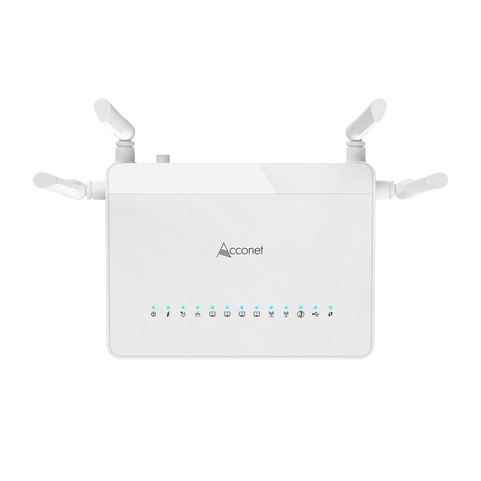 ACCONET WIFI 5 XPON ONU/ONT: Gigabit Wireless Router. Home Gateway with Dual-Band WiFi, Managed by Fiber ISPs.