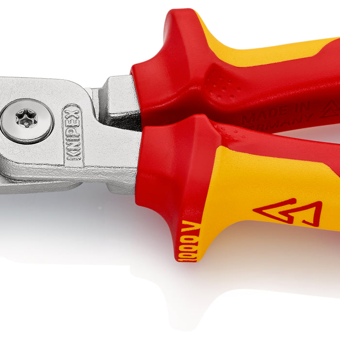 KNIPEX 13 86 200 SB Pliers for Electrical Installation insulated with multi-component grips, VDE-tested chrome-plated 200 mm - KNI1386200SB