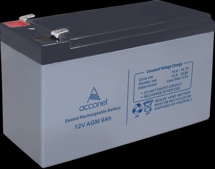 Acconet 12V AGM 9Ah Deep Cycle Battery | AC-BAT-VRLA-12V9AH