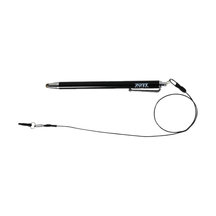 Port Designs Metallic Tip Stylus with 40cm Cable - Black-140228