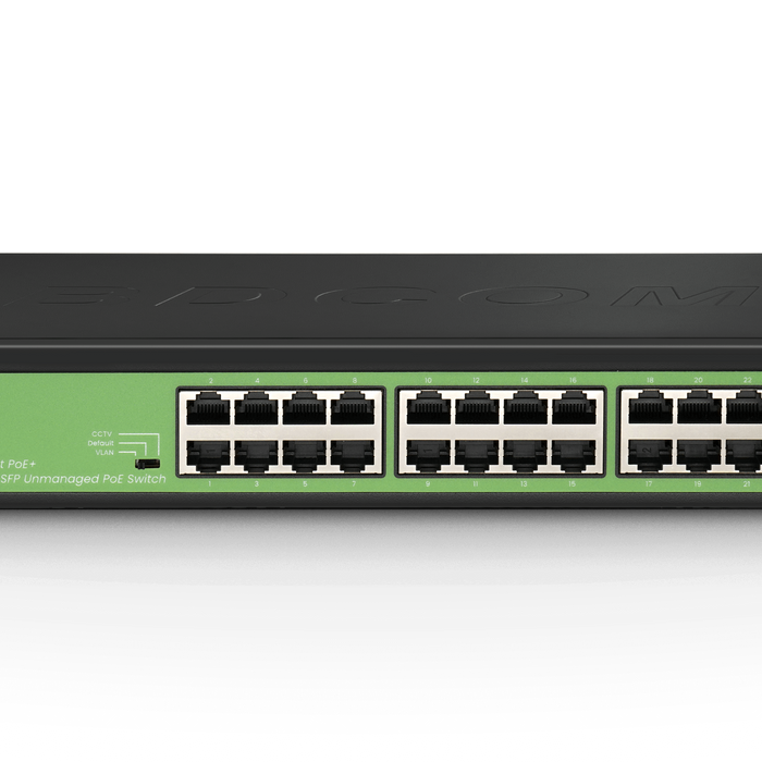 BDCOM 24-Port Gigabit PoE Switch (24-Port PoE + 2-Port Gigabit SFP) 280W PoE Budget-BDCOM-S1500-24P2S