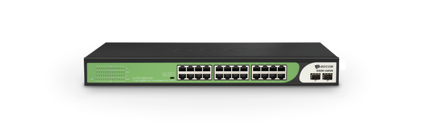 BDCOM 24-Port Gigabit PoE Switch (24-Port PoE + 2-Port Gigabit SFP) 280W PoE Budget-BDCOM-S1500-24P2S