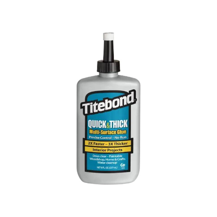 Titebond Quick & Thick Multi-Surface Glue - Fast Drying, Strong Bond for Woodworking & Interior Projects