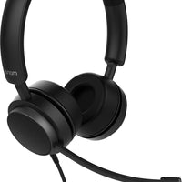 Snom A310D Binaural Over-Ear Headset, Passive Noise Cancellation, VoIP Phone Headset, RJ9