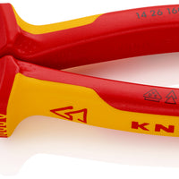 KNIPEX 14 26 160 SB Diagonal Insulation Stripper insulated with multi-component grips, VDE-tested chrome-plated 160 mm - KNI1426160SB