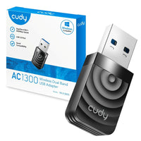 Cudy WU1300S Dual Band WiFi USB Adapter - 1300Mbps USB 3.0 - chavda.com