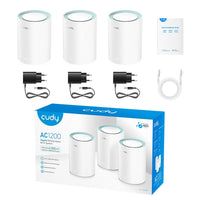 CUDY M1300 Mesh 3-Pack: Dual Band WiFi 5 Gigabit Mesh System