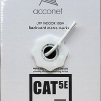 Acconet CAT5e Indoor Ethernet Cable 100m White CCA UTP Pull Box | CAT5-100