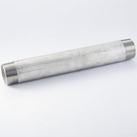 Metal Pipe Nipple - Threaded Stainless Steel Plumbing Fitting - Industrial & Home Use