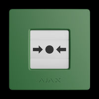 AJAX Security Green Manual Call Point | Wireless Resettable Button for Security Systems | AJAX-CP-G