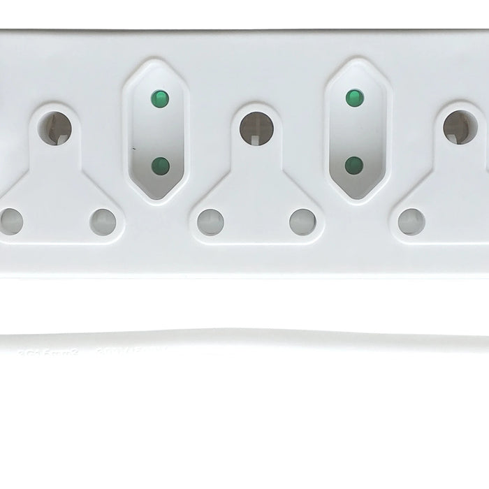 Acconet 10-Way Multiplug with 5x 16A SA and 4x 5A 2 Pin + 1 Round Socket | AC-MPLUG-SURGE-10