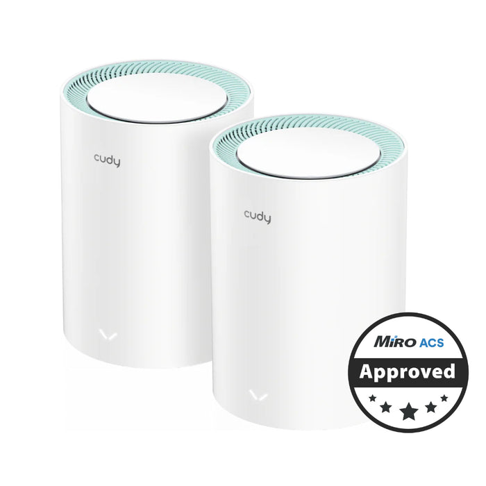 Cudy Dual Band 1200Mbps WiFi 5 Gigabit Mesh 2 Pack | M1300 (2-Pack)-CUDY-M1300-P2
