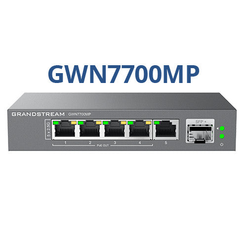 Grandstream Enterprise 5-Port Unmanaged 2.5GbE PoE Switch | GWN7700MP-GS-GWN7700MP