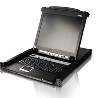 ATEN 16-Port 19'' VGA LCD Integrated USB/PS2 Combo KVM with an Extra Console port and USB peripheral support W/(USKB/SPKB)/W/(US-CL5716N
