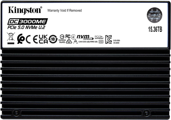 Kingston 15.36TB DC3000ME U.2 PCIe 5.0 NVMe TCG Opal Enterprise SSD-SEDC3000ME/15T3