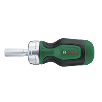 Bosch Stubby Ratchet Screwdriver With 6 Bits (Magazine 1) - 1600A027PK