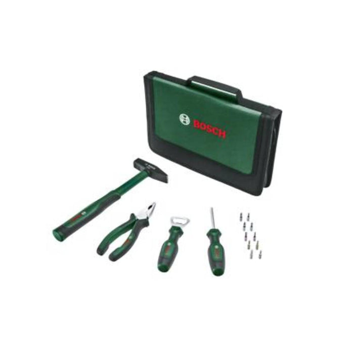 BOSCH EASY STARTER 14-Piece Hand Tool Set: Hammer, Pliers, Screwdriver & More for DIY Home Repair
