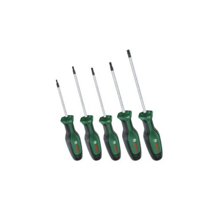 Bosch Torx Screwdriver Set 5-Piece 1600A02BX6: Premium Quality with Ergonomic Grip