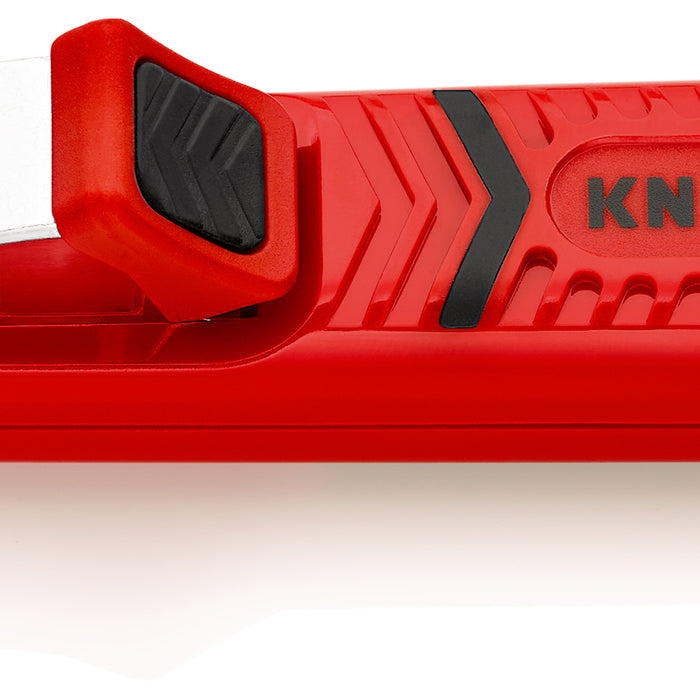 KNIPEX 16 20 165 SB Stripping Tool with scalpel blade shock-resistant plastic body 165 mm - KNI1620165SB