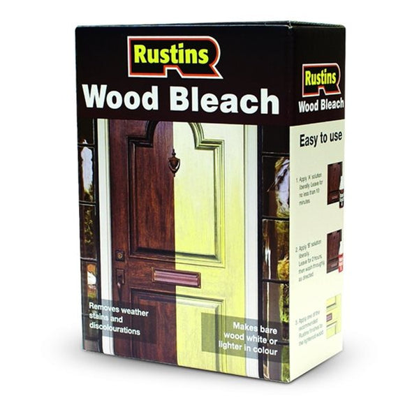 Rustins Wood Bleach Set: Removes Stains & Lightens Wood Color - For DIY Wood Projects & Furniture Restoration