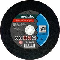 Metabo Flexiamant Super Cutting Disc 350mm for Steel: Abrasive Wheel - Size 350x3.5x25.4mm, High Cutting Output.