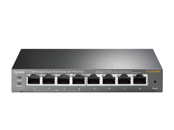 TP-Link 8-port Gigabit Easy Smart PoE Switch | TL-SG108PE-TP-SG108PE
