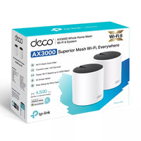 TP-Link Deco AX3000 Whole Home Mesh Wi-Fi 6 System (2 Pack)-TP-DECOX55-2P