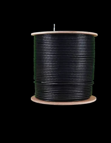 Acconet CAT6 UV Outdoor Ethernet Cable 500m Black CCA SF/TP Roll | CAT6-500-U