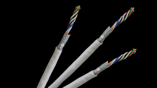 ACCONET CAT6 STP Ethernet Cable: Shielded, 100m White LAN Cable for Indoor Networks