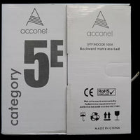 Acconet CAT5e Indoor Ethernet Cable 100m White CCA STP Pull Box | CAT5-100-SC-STP