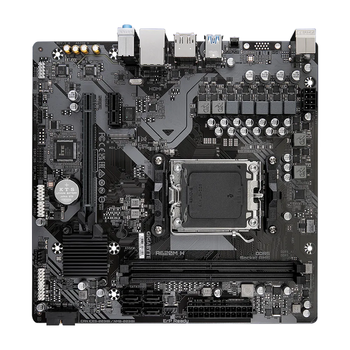 GIGABYTE AMD A620 Chipset for AMD AM5; 2x Dual DDR5; 1x M2; HDMI; DP; mATX.-GA-A620M-H