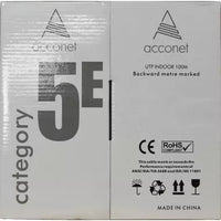 Acconet CAT5e Indoor Ethernet Cable 100m White Solid Copper UTP Pull Box | CAT5-100-SC