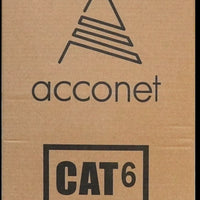 Acconet CAT6 UV Outdoor Ethernet Cable 100m Black Solid Core SF/TP Pull Box | CAT6U-100-SC