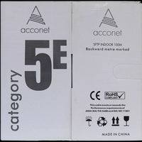 Acconet CAT5e Indoor Ethernet Cable 100m White Solid Copper STP Pull Box | CAT5-100-SC-STP