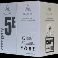 Acconet CAT5e Indoor Ethernet Cable 100m White Solid Copper STP Pull Box | CAT5-100-SC-STP
