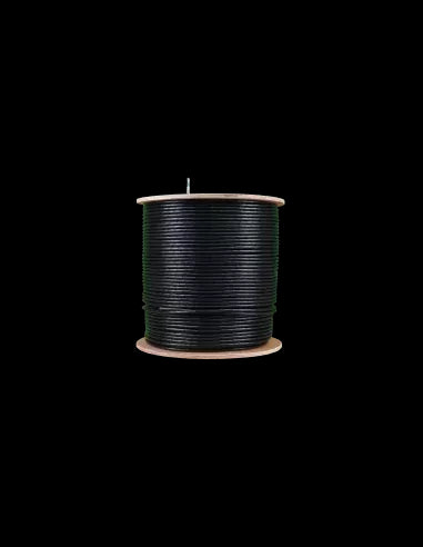 CAT5 UV Outdoor Ethernet Cable 500m Black Solid Copper SF/TP Roll - Buy at chavda.com